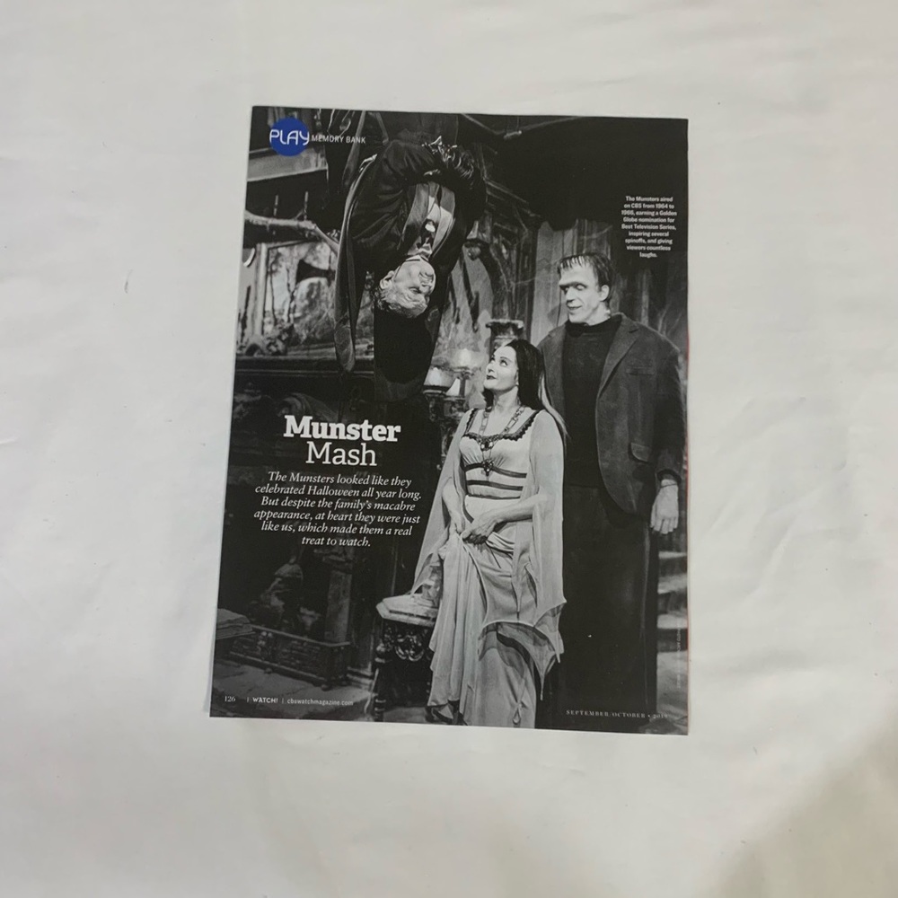 Munsters September/October 2019 “Munster Mash” Magazine Ad